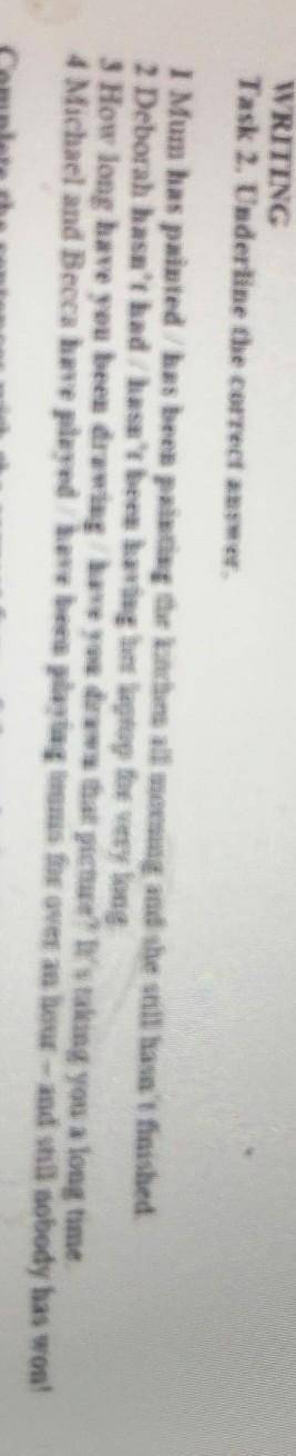 Underline the correct answer​