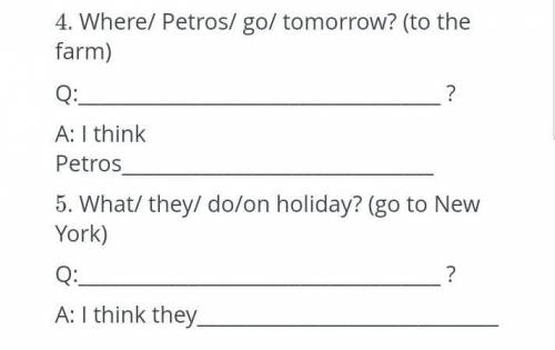 Write questions and answers using will