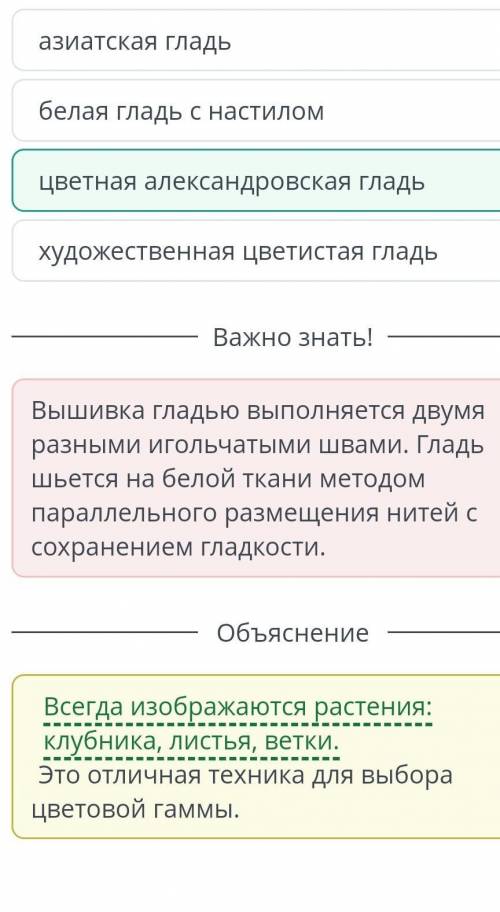 Как называется вид вышивки гладью всегда изображающие растения