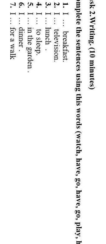 Complete the sentence using this words