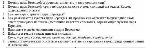 1. Почему царь Берендей огорчился, узнав, что у него родился сын? 2. Почему царь Берендей сразу не р