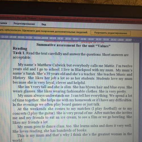 1 What does Mattie's mother do? 2 Why do her students love her? 3 When do they play games? 4 What mu
