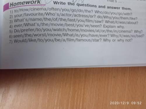 Write the questions and answer them.
