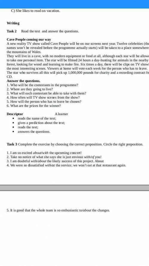 Summative assessment for the unit Entertainment and Media