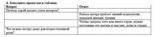 Заполните пропуск в таблице