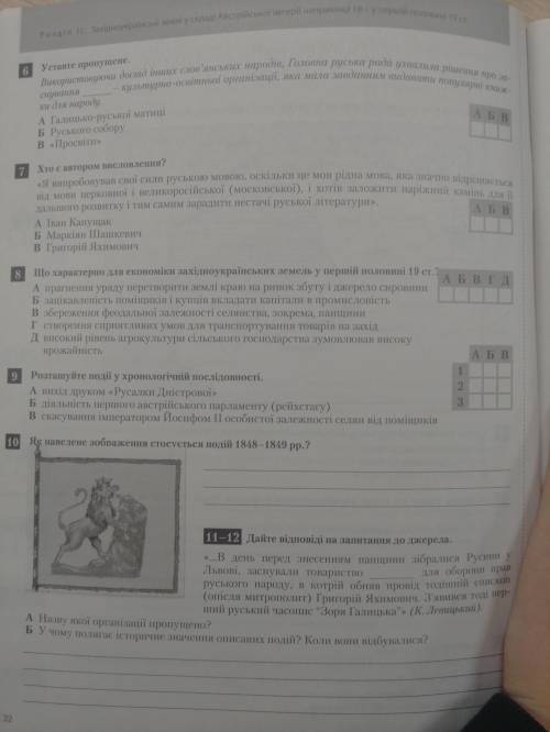 Історія України тести 9клас