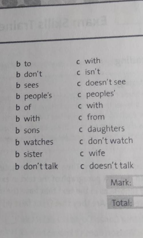 Choose the correct answer