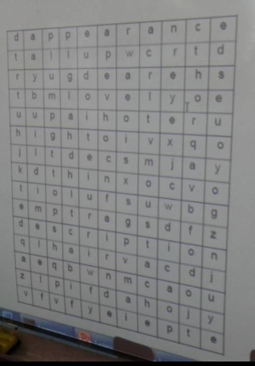 1. Wordsearch. Find and circle the words, write them out: Внешность –Высокий –Ухо –Красивый –Рост –О