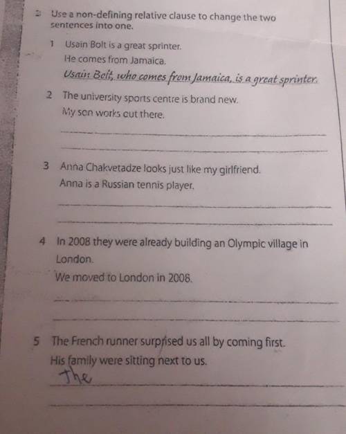Use a non-defining relative clause to change the two sentences into one.