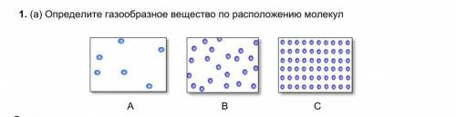 1. (a) Определите газообразное вещество по расположению молекул у меня сор у меня нет времини 