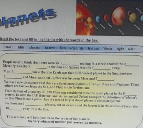Read the text and fill in the blanks with the words in the box