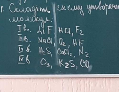 химияСкладіть схему утворення молекул Второй вариант 