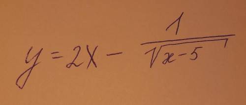 Найти область определения функции y=2x-(1/(√x-5))​