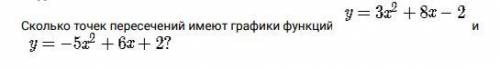 Сколько точек пересечений имеют графики функций
