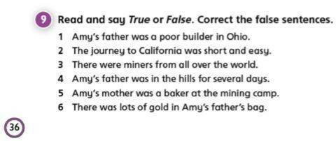9.Read and say True or False.Correct the falase sentences.