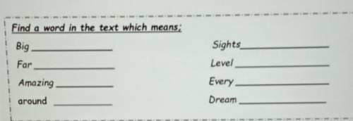 Find a word in the text which means; BigSightsFarLevelEveryAmazingSights levelEveryDream