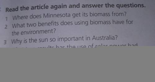 3.Read the article again and answer the questions. 