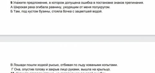 Указать предложение с ошибкой 