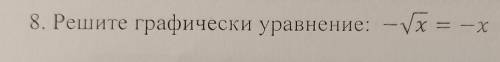 Решить графически уравнение -корень x=-x​
