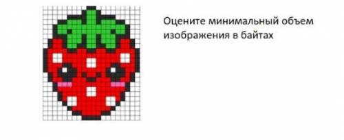 Оцените минимальный объем изображения в байтах 
