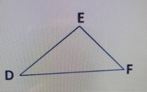 Определить вид треугольника DEF, если ∟Е наибольший, и 1) cos E=0, 2) cos E<0.