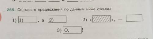 265. Составьте предложения по данным ниже схемам.​