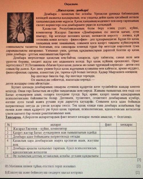 Қазақ тілі соч 2 токсан. 7 сынып. 1-ши тапсырма 