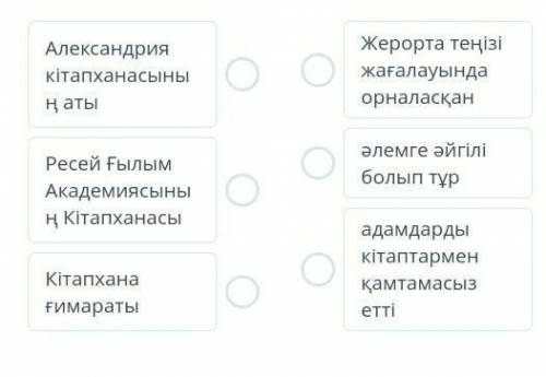 Мәтін мазмұнына сай сәйкестендір. ​