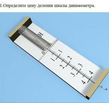 Определите цену деления шкалы динамометра 