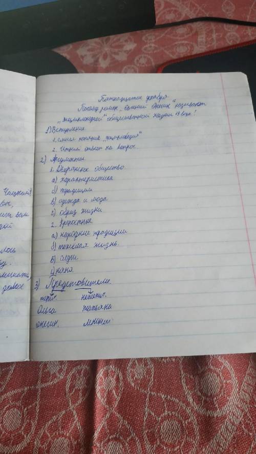 Напишите сочинение, план приклеплен