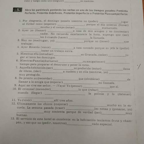 пожайлуста решить это задание(испанский язык)