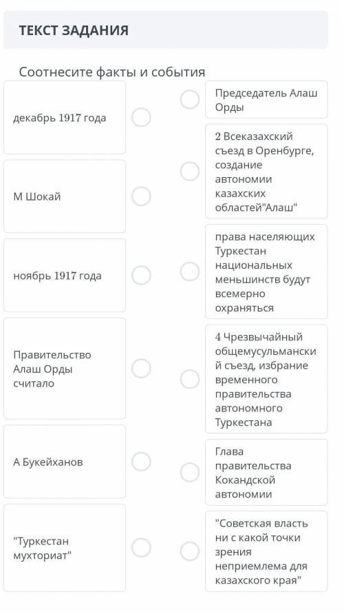 Соотнести факты и события​