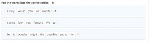 Put the words into the correct order.