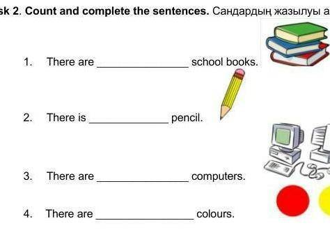 Count and complete the sentences