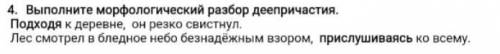 Выполните морфологический разбор деепричастия