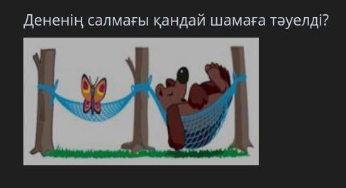 Дененің салмағы қандай шамаға тәуелді?е