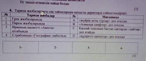 Тарихи жазбалардағы сақ тайпаларына қатысты деректерді сәкестендір
