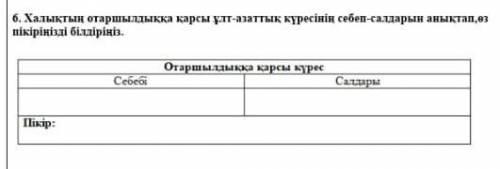 Отаршылдыққа қарсы күрес себебі салдары