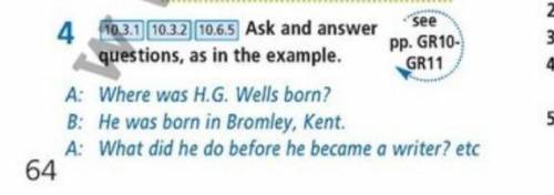 Ask and answer questions, as in the example 