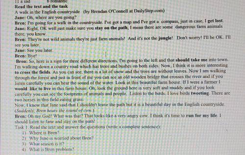 11 a sadRead the text and the task