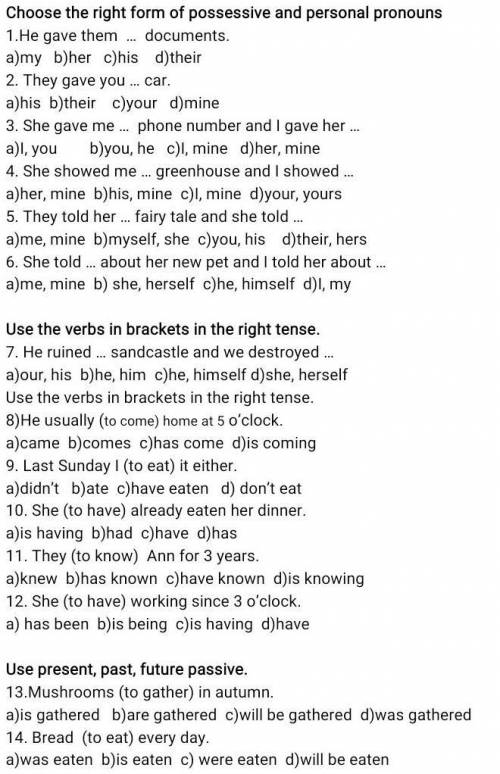 Test English please help me​