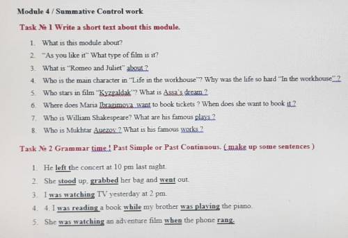 1. What is this module about?2. As you like it What type of film is it?3. What is Romeo and Julie