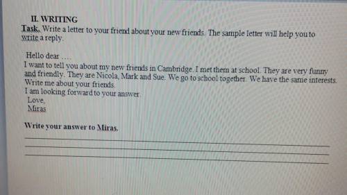 Write a Letter to your friend about your new friends.The Sample letter will help You to write a repl