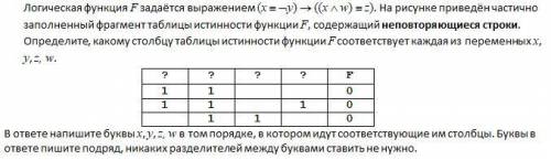 Логическая функция F задаётся выражением