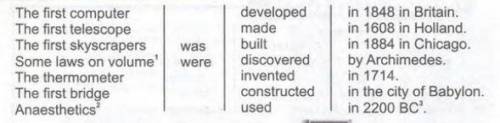 Нужен ответ Make sentences using the Past Passive