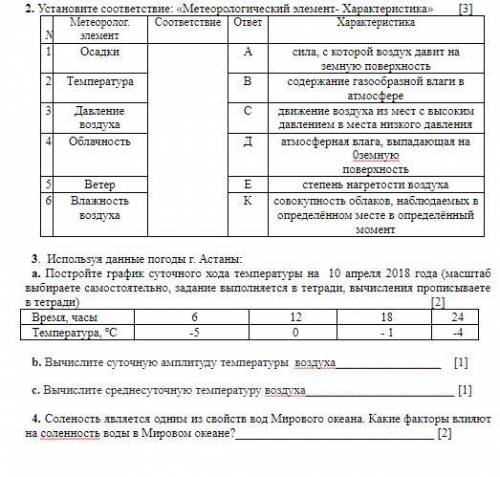 а) В газовом составе атмосферы доля кислорода составляет ... [1] А) 78 % В) 21% С) 0,93 % D) 0,03% Е