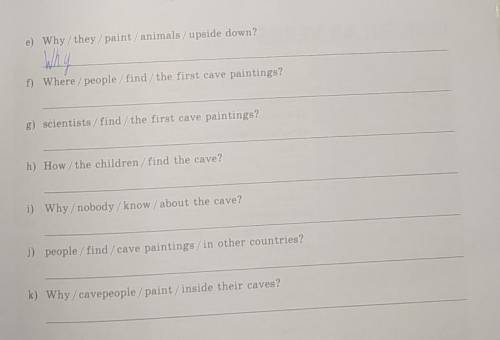 Use the words to write questions.