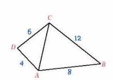 AB=8cм, ВС=12 см, СД=6 см, ДА=4см,СА=? очень нужно