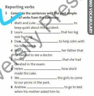 Complete the sentences with the past simple form of verbs from the summary