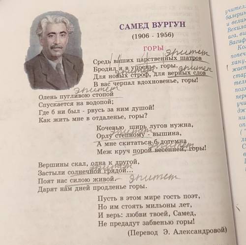 Посмотрите я все эпитеты обозначил